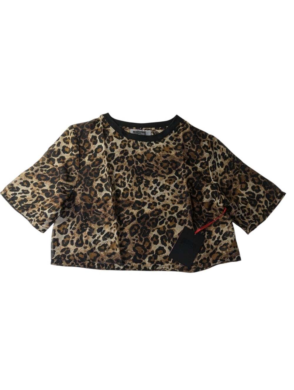 Gabbriette By Junk Food Cropped Top Women's M/L, Leopard Print Limited Ed /35